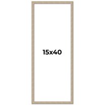 15x40 Frame Grey Solid Wood Picture Frame Width 1 Inches | Interior Frame Depth 0.5 Inches |