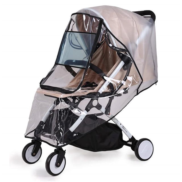 Funda universal para lluvia para cochecito, capota para lluvia para cochecito, ventana de acceso cómoda, buena circulación del aire, sin sustancias nocivas