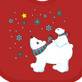 thumbnail image 4 of Inktastic Christmas Polar Bear and Cub with a star Boys or Girls Baby Bib, 4 of 4