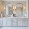thumbnail image 3 of ANDY STAR 24x40 Inch Brushed Nickel Rectangle Bathroom Mirror, Scalloped Bathroom Mirror, Silver BathroomVanity Mirror, Modern Designed Mirror in Stainless Steel (Horizontal/Vertical), 3 of 8