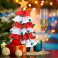 thumbnail image 3 of Christmas Wine Bottle Bag - Red Cute Christmas Tree Shape Wine Bottle Bags - Wine Bottle Gift Bags With Knitted Balls For Christmas Dining Table Decor, 3 of 5