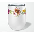 thumbnail image 4 of Carolines Treasures CK4134TBL12 12 oz Teckel Rouge No.1 Fleurs Roses Acier Inoxydable Verre à Vin Sans Tige, 4 of 4