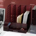 thumbnail image 4 of Multi-purpose File Folder 4 Compartment Easy Assemble with Pen Holder Index Label Space Standing Magazine Organizer for rose Red, 4 of 4