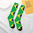 thumbnail image 6 of Women's Knee High Socks Flag Of Brazil Thermal Soft Knee Long Socks, 6 of 7