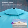 thumbnail image 6 of PURPLE LEAF 11FT Deluxe Round Patio Umbrella, Large Offset Cantilever Umbrella with 360° Rotation, Turquoise Blue, 6 of 10