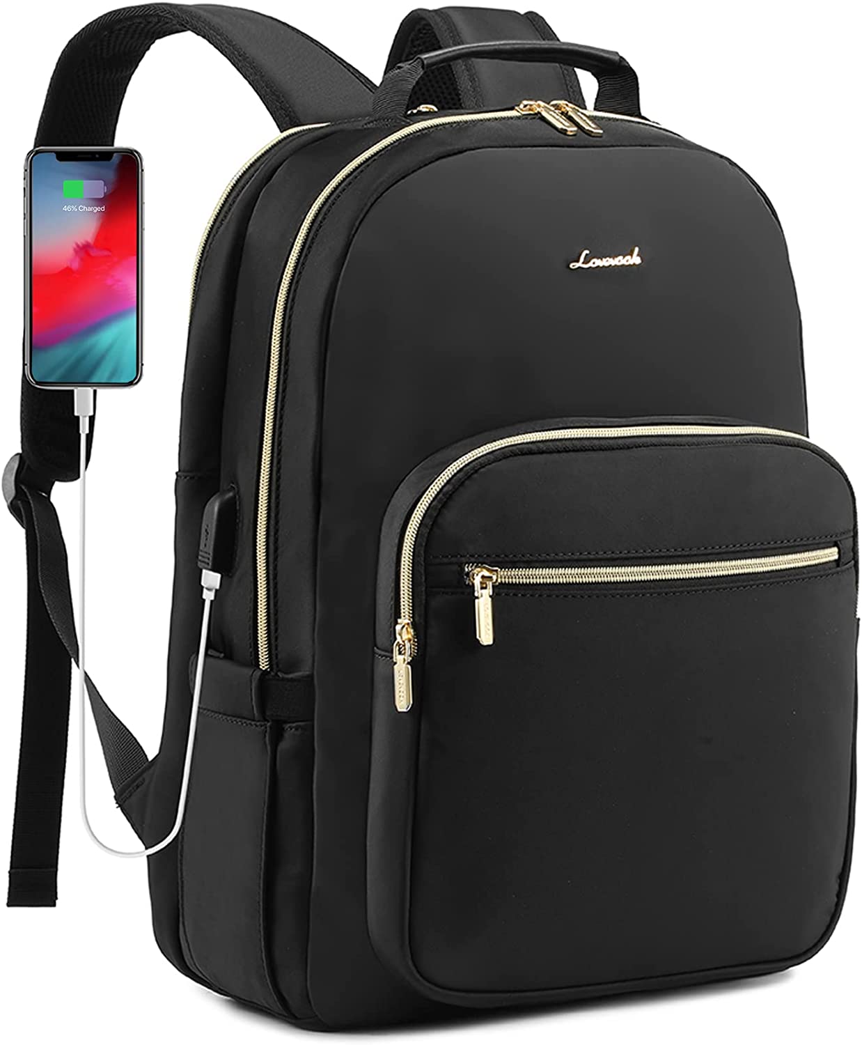 YOUIGIFTS Quilted Laptop Backpack Stylish Laptop Bag for Women Work