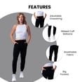 thumbnail image 2 of Paquete de 3 pantalones deportivos Common Stitch para mujer, pantalones de chándal acogedores para mujer, pantalones de lana para yoga para mujer (disponibles en Plus) negro/negro/negro, 2 of 7