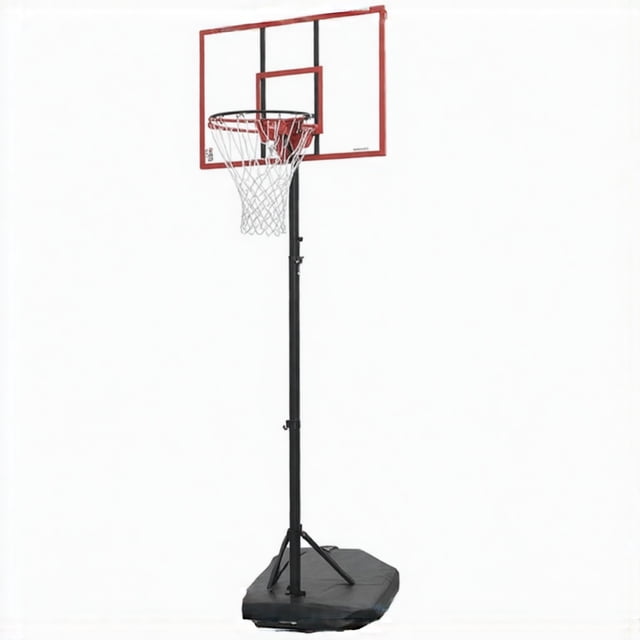Panier de Basketball Portable Ajustable - 7,5 Pi à 9,2 Pi Rouge et Noir