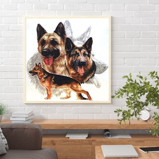 Cuadros Decorativos DIY completo redondo taladro diamante pintura perros mosaico cuadros hecho a mano pared arte Ndcxsfigh Nuevos Originales