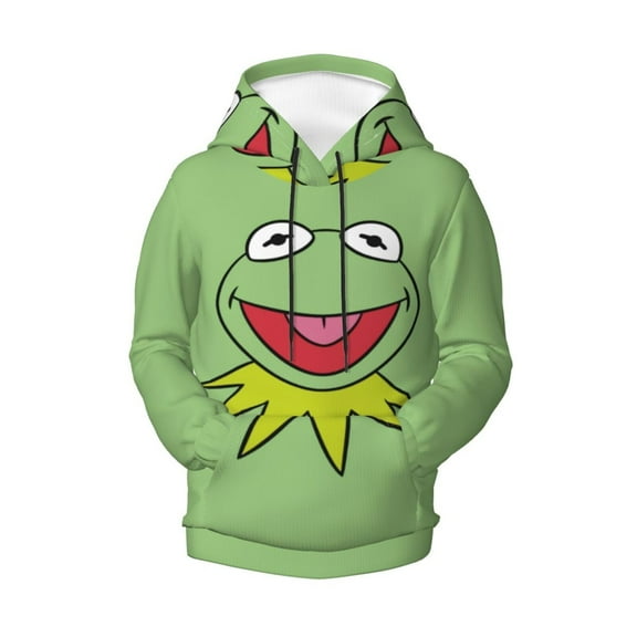 Boys Girls Ker-mit The Fro Pullover Hoodies 3D Print Novelty Colorful Kids Hoodie Sweatshirts with Pocket