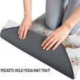 thumbnail image 3 of White Highland Cow Flower Pattern Hot Yoga Mat Towel Non Slip for Hot Yoga - Quick-Drying Yoga Mat Cover with 4 Corner Pockets with Travel Bag - Hot Yoga Towel Non Slip 70"x26", 3 of 6
