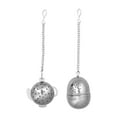 thumbnail image 1 of 2pcs Stainless Steel Tea Infuser Creative Tea Strainer Loose Tea Steeper for Home Office (Egg+Teapot), 1 of 5