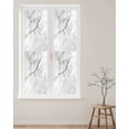 thumbnail image 2 of Window Privacy Film White Marble Stained Glass Window Film Decorative Sun Block Window Cover Modern Geometric Abstract Minimalist Crack Window Clings Static Adhesive Sticker for Bathroom 17.7"x78.7", 2 of 7
