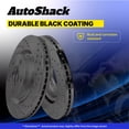 thumbnail image 4 of AutoShack Front Vented & Rear Vented Drilled & Slotted Coated Brake Rotors Black Matte Finish 4-PC Set Replacement for 2007-2010 Dodge Charger 2012-2014 Dodge Charger 2014 Chrysler 300 BlackShield, 4 of 4