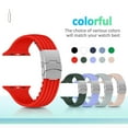 thumbnail image 5 of ALMNVO Compatible with Apple Watch Bands 40mm 38mm 41mm 42mm 44mm 45mm Ultra 49mm Sport Band Soft Silicone Strap Stainless Steel Buckle Cuttable Wrist for iWatch Series 9 8 7 SE 6 5 4 3 Women Men, 5 of 9