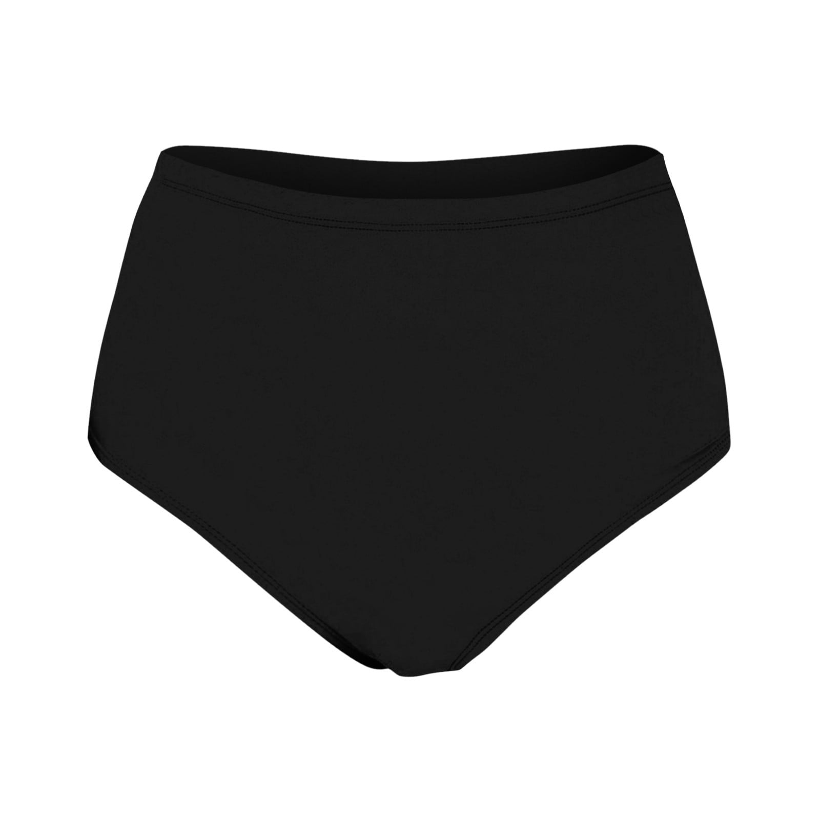 TOWED22 Period Swimwear Leakproof Bikini Brief Bottoms Waterproof Menstrual Swim Bottoms for Teens, Girls, Women(Black,XXL)