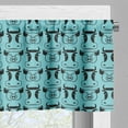 thumbnail image 3 of Ambesonne Blue and Black Window Valance, Cow and Pig Head, 54" X 18", Pale Blue and Black, 3 of 5