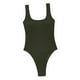thumbnail image 1 of Traje de baño sexy para mujer, con espalda baja y almohadillas para el pecho, control de abdomen, tanga de baño. Verdoso, 1 of 6