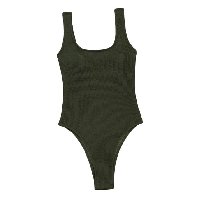 Traje de baño Soledad Sin Espalda cuello alto con almohadillas pecho m