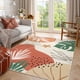 thumbnail image 3 of Alfombra Lahome 5 x 7 pulgadas para sala de estar y dormitorio, lavable, color coral, 3 of 7