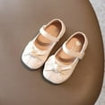 thumbnail image 6 of Toddler Little Kid Girls Dress Shoes, Girl Mary Jane Flats Party School Wedding Ballerina Shoes with Bowknot, 6 of 7