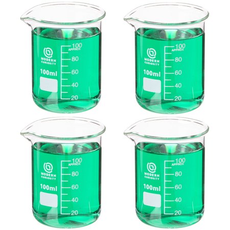 4-pack Glass Beakers 100mL
