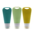 thumbnail image 2 of Juego de Botellas de viaje de silicona jinwen 90 ml Recargables Flexibles 3 piezas, 2 of 8