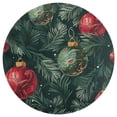 thumbnail image 3 of Christmas Balls Colorful Round Carpet Circle Rug Outdoor Patio Area Rug Washable Large Area Rugs Hallway Room Decor Fitness Mats, 3 of 8