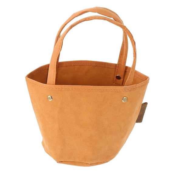 1pc Multifunctional Travel Carrier Bag Washed Kraft Paper Tote Bag Handbag