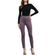 thumbnail image 2 of FAB CURVES Leggings de ante sintético para mujer, de cintura alta, ajustados y elásticos, talla XS, color violeta, 2 of 5