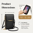 thumbnail image 4 of Touch Screen Crossbody Cell Phone Purse Anti theft Leather Bag Touchscreen Phone Crossbody Bag for Women Daily Travel Trendy Purses Touchscreen Shoulder Bag(Brown), 4 of 6
