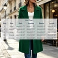 thumbnail image 4 of Women's Mid Length Trench Coats Wool Blend Lapel Double Breasted Long Sleeve Oversized Loose Work Office Commute Fall Winter Daily Outerwear Pea Coats, 4 of 9