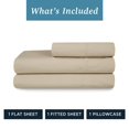 thumbnail image 6 of WelHome 100% Cotton Twin Sheets Set, 3 Piece Sand Bed Sheets Set with HeiQ Fresh, Percale Weave, Hotel Luxury, Ultra Soft Sheets Set with Pillowcases, 6 of 7