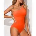 thumbnail image 2 of SURJDE One Shoulder One Piece Swimsuit for Women Tummy Control Bathing Suits Modest Full Coverage Keyhole Swimwear, 2 of 6