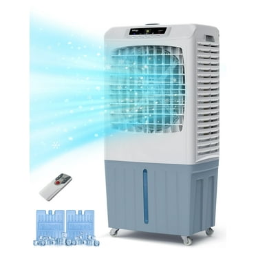 Zelngo 3-in-1 Evaporative Air Cooler, 3500 CFM Swamp Cooler with Remote, Portable Water Cooling Fan with Scroll Casters