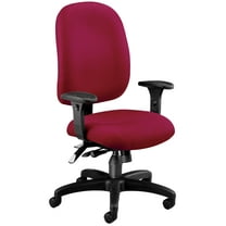 OFM Ergonomic Task Chair with Arms, Mid Back, in Wine (125-803)