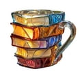 thumbnail image 2 of Painted Book Mug, 2025 New 3D Painted Glass Book Mug for Hot Or Cold Brews Vintage Mugs, 2 of 7