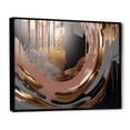 thumbnail image 3 of Designart "Infinity Rivers in Golden and Pink Abstract III" Extra Large Abstract Framed Wall Art - Modern Gold Abstract Liquid Ink Entryway Framed Wall Art, 3 of 7