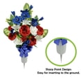 thumbnail image 4 of Mainstays 28 in Outdoor Artificial Floral Vase, Red Peony, White Rose and Blue Delphinium, 4 of 8