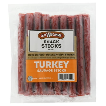 Old Wisconsin Snack Sticks Turkey Sausage Sticks, 28 (Best Turkey Sausage Patties)