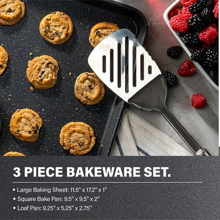 

Granite Stone 20 Piece Complete Cookware + Bakeware Set with Ultra Non-stick 100% PFOA Free Coating–Includes Frying Pans Saucepans Stock Pots Steamers Cookie Sheets & Baking Pans Lu