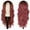 Light Wine Red, variant on Aorsher Long Wavy Middle Part Wig for Women Synthetic Curly Wigs Light Wine Red Natural Wavy Heat Resistant Wig for Daily Party Use Small Area Lace Wig
