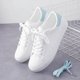 thumbnail image 3 of Zapatos blancos de mujer para primavera y otoño, zapatos de mujer para estudiantes, zapatos planos de moda, zapatillas deportivas casuales para primavera y otoño que combinan con todo, 3 of 4