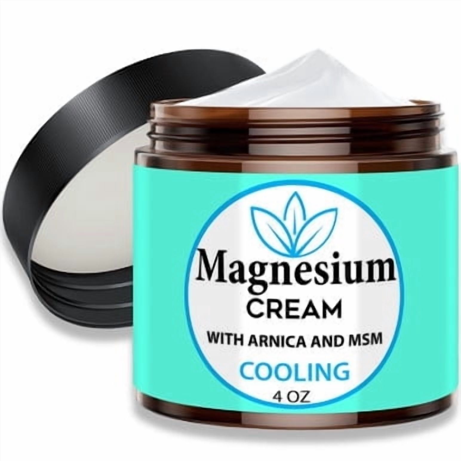 Magnesium Cream Cooling with Dead Sea Minerals – Fast Absorbing Topical Body Lotion – Lightweight, Non-Greasy Skin Moisturizer – Made in USA - Menthol Scent