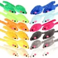 thumbnail image 5 of Youngever 24 Pcs Cat Toys Mice Rattle, Play Mice with Rattling Sounds, Cat Mouse Toys, Interactive Play for Cat, Puppy, Kitty, Kitten, in 12 Assorted Colors, 5 of 5