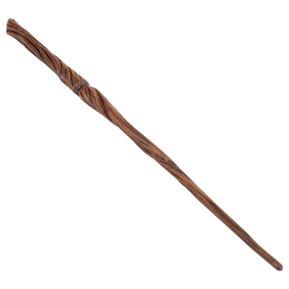 Natural Brown Wood Grain 13.75 inch Resin Collectible Cosplay Magic Wand