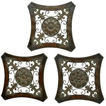 Lauriana Wall Art Set Antique Bronze Set of Three 3 Set of 3