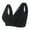 Black, variant on Women's Front Closure Cotton Bra Button Snap Closure Comfort Wireless Pure Bras Wirefree Push Up Seamless Bralettes