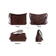 thumbnail image 5 of Deago Suede Shoulder Bags for Women Tote Hobo Purse Convertible Backpack Vintage Slouchy Crossbody Bag Handbag Satchel for Work Travel, Brown, 5 of 9