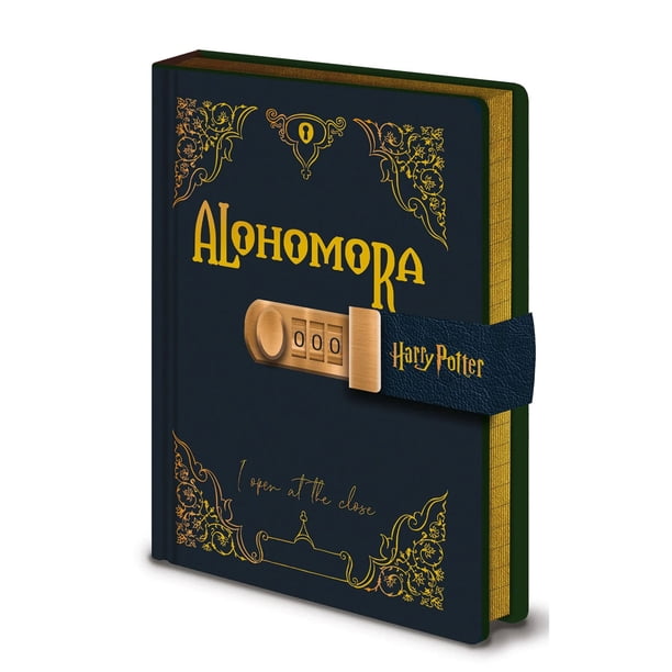 Harry Potter - Diario A5 Alohomora Diseño con Cerradura (Negro)